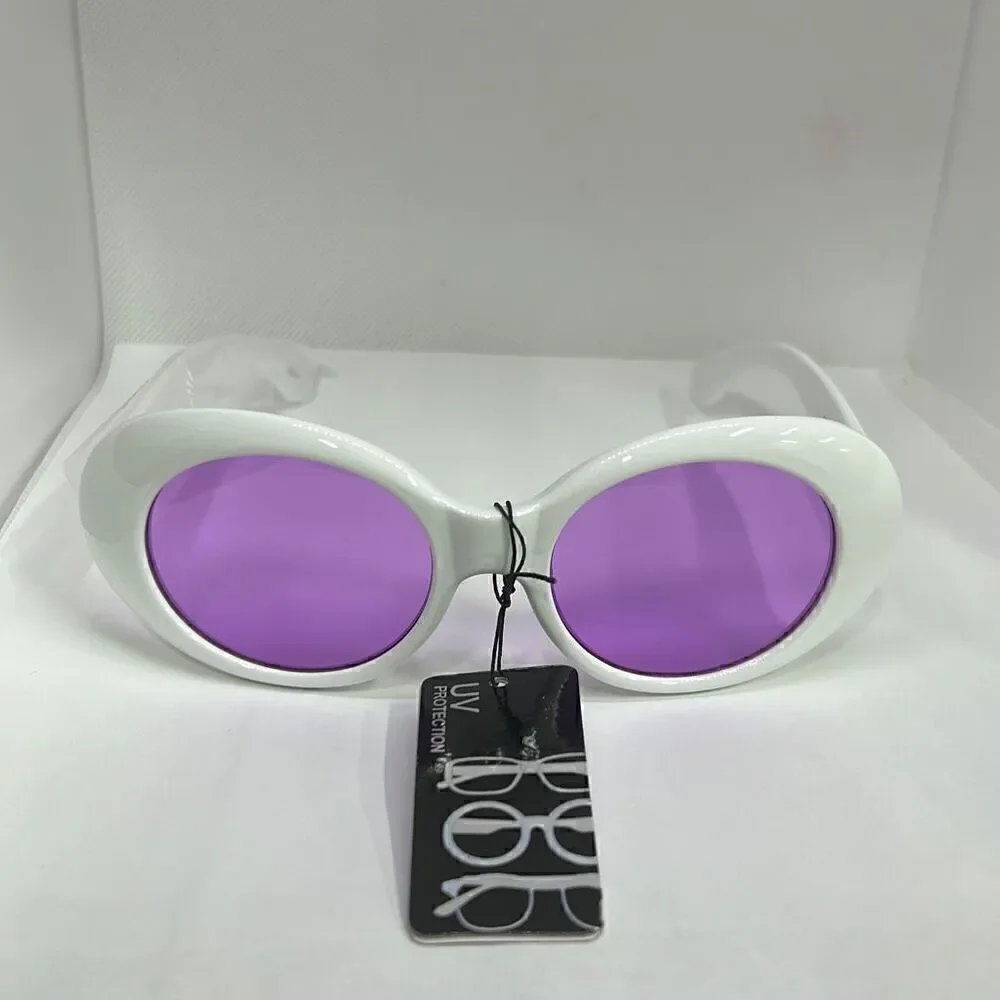 Retro White Frame Women’s Sunglasses